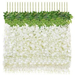 12 PCS Wisteria Hanging Flowers, 3.6ft Fake Vines Artificial Wisteria Garland