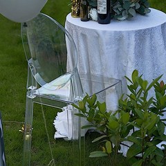 CLEAR 36″ Transparent DINING CHAIR Oval Back Wedding Reception Party Decorations