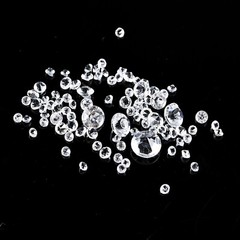 1000* 3-10mm Artificial Diamonds Fake Crystals Clear Gemstone Acrylic Stones UK