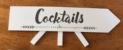4 Wedding Bride Table Direction Sign Arrow Gifts Cocktails Ceremony Reception
