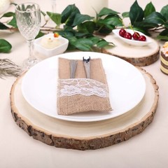 Natural Round Poplar 11-15″ wide Wood Slices Wedding Decorations Centerpieces