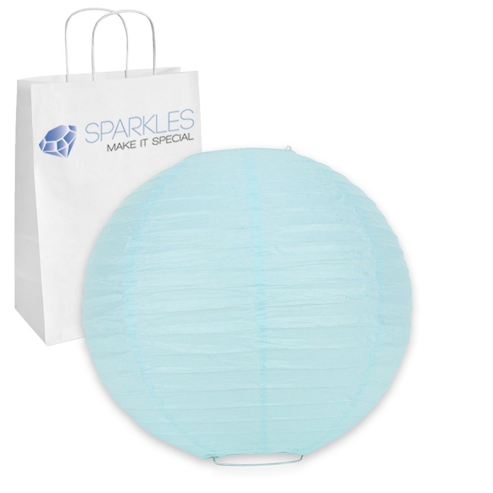 20 pcs 6″ inch Chinese Paper Lantern – Light Blue – Wedding Party Event kl