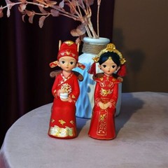 Gifts Decoration Chinese Wedding Room Resin Character Ornaments Crafts Layout