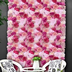 6Pcs Artificial Flower Wall Panel Wedding Backdrop Event Party Flower Wall Panel