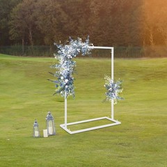 1×0.75M Wedding Arch Backdrop Metal Stand Flowers Balloons Frame Party For Decor