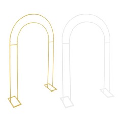 White/Gold Wedding Arch Backdrop Stand 130*40*220cm Metal Arch Backdrop Stand