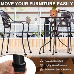 24 Pack 1-1/4″ Wrought Iron Chair Leg Caps Heavy Duty Nylon Furniture Pads Round