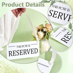 Reserved Table Signs Weddings Events Professional Acrylic Chair Cards 12 Pack US