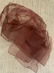 New 6 Brown & 6 Used Brown Organza Chair Bows (9 Inches by 10 Feet)
