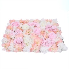 4pcs Artificial Rose Flower Wall Hydrangea Panel Bouquet Wedding Party Home Deco