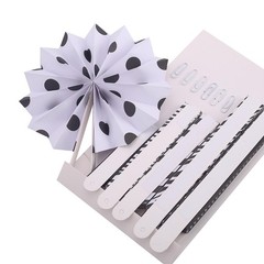 6 pcs Black and White Paper Fans Wall Backdrop Wedding Party Events Decorations