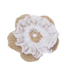 24PCS making burlap flowers flower brooch craft in 1 Set Small flowers for