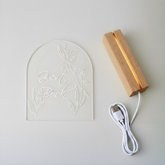 LED Light-Up Acrylic Event Sign for Ceremony | Guest Book Sign