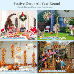 Soporte Arco Boda Fondo 6FT 5FT 4FT 3 Metal Dorado de Ceremonia Fiesta Jardin