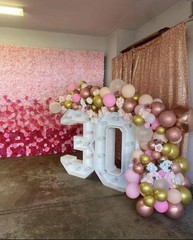 Hot Pink 3D Flower Floral Wall Panel Decor- Floral Wedding Backdrop