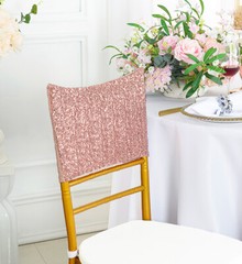 Wedding Linens Inc. (5 pcs) Sequin Spandex Chiavari Chair Caps