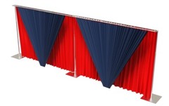 DOUBLE CROSSBAR ADJUSTABLE QUICK BACKDROP KIT 10 FT x 10 – 20 FT WITHOUT DRAPE