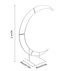 Large Crescent Wedding Balloon 7ft Moon Backdrop Stand Metal Arch Frame Wedding