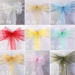 organza chair sashes ribbon ties chair bows organza table runner wedding decor
