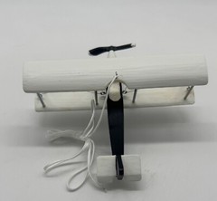 Hanging Airplane, White Black, Nursery Decor, Decorative Wooden Airplane
