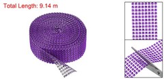 1.5″x10 Yard Crystal Rhinestones Mesh Ribbon Light Purple (4mm)