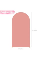 6.6FT Wedding Arch Cover Spandex Fitted Wedding Arch Stand Cover Round Dusty Ros