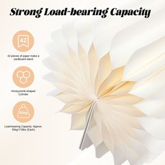 5pcs Cardboard Flowers Stands Milky White Flower Vase Stand Wedding Centerpieces