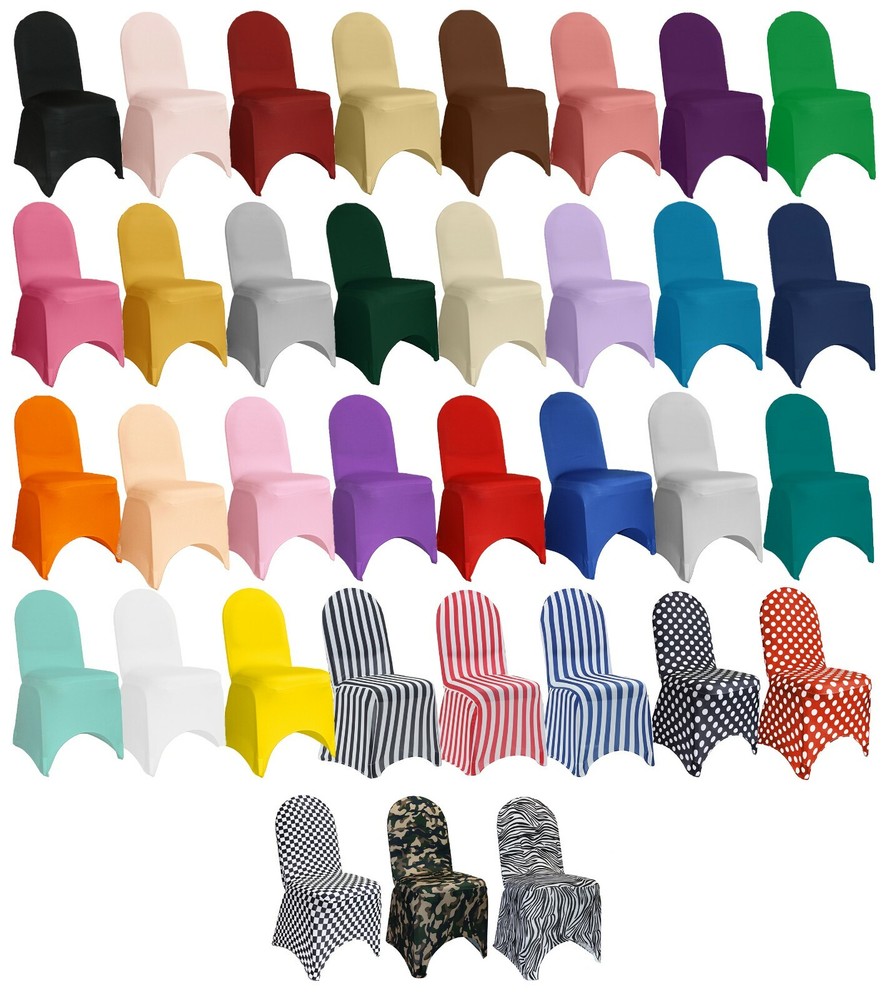 YCC Linens – Spandex Banquet Chair Covers /Box of 100/, Stretchy Slip Cover