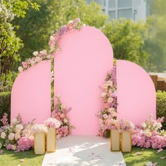 Set Of 3 Wedding Arch Cover Double Sided High Elasticity Arch Backdrop Decor