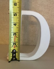 Distressed Wood Letter ‘D’ Decor Wedding Centerpiece White 5.25 in H x 4.5 in W