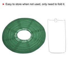 6pcs 8 Inch Folding Hanging Paper Lanterns Medium Lampshade Dark Green