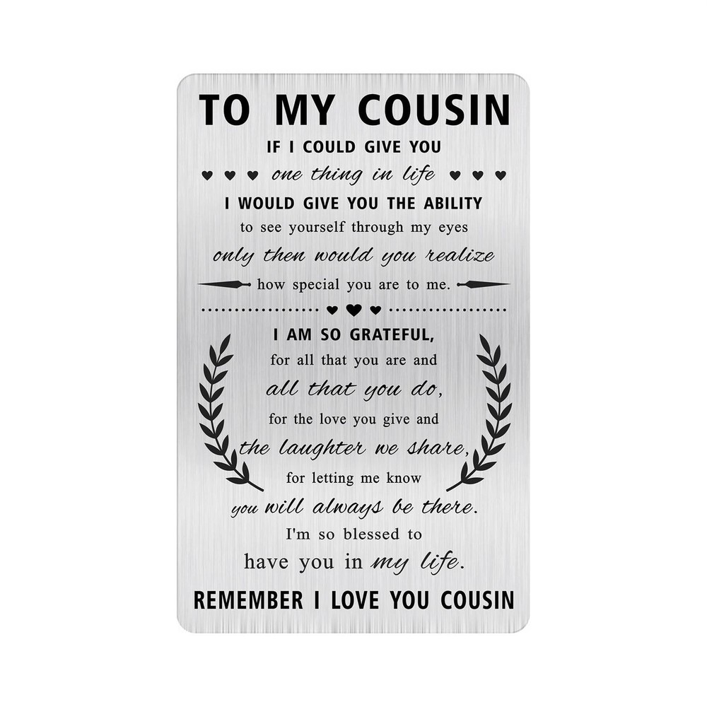 Alotozo Grateful Cousin Gifts – Remember I Love You Cousin Valentines Day Gif…