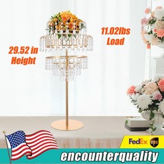 5 Tiers Crystal Flower Stand Luxury Gold Flower Stand Wedding Decor Flower Stand