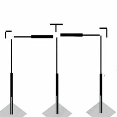 3X6M Telescopic Curtain Wedding Backdrop Stand Support Frame Pipe Pole Kit