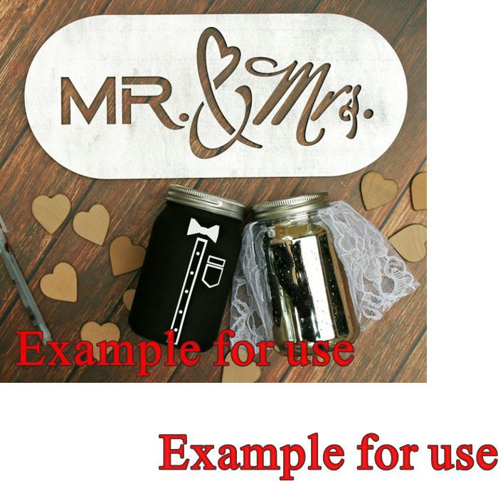 DIY WOODEN UNFINISHED Mr. & Mrs. SIGN WEDDING DECOR PHOTO BOOTH PROP LASER CUT