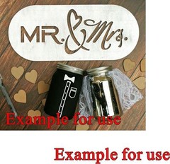 DIY WOODEN UNFINISHED Mr. & Mrs. SIGN WEDDING DECOR PHOTO BOOTH PROP LASER CUT