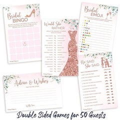 PRESTIGE Bridal 10.2 inches x 8.1 x 0.5 inches, 50 Set + Mimosa Bar