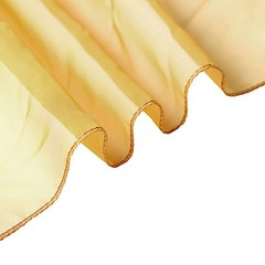 Mustard Yellow Premium CHAIR COVER with Curly Chiffon Ruffled SASHES Wedding