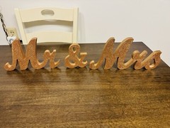 Mr & Mrs Rose Gold Sign