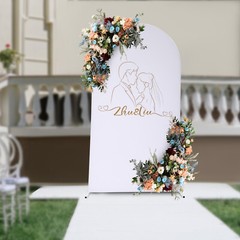 White Wedding Arch Backdrop Stand 1.2 × 0.5 × 2.2 m Balloon Frame Kit