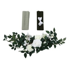 Wedding Chair Decoration 6pcs Chair Decoration Artificial Flower with Fabric