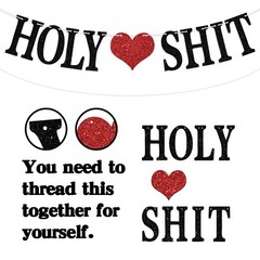 Holy Sh*t You’re 18 Banner – Funny Happy 18th Birthday Bunting Sign, 18&Adult…