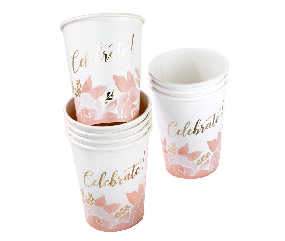 Set of 8 Bridal Shower Cups