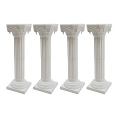 White Roman Pillar Columns Set of 4 European Style Event Decor Model 1607