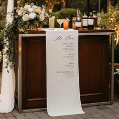 Custom Bar Menu Banner Fabric Sign Engagement Party Decor