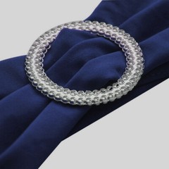 100 Spandex Stretch Chair Cover Sash Bows Wedding Party (Navy Blue) ~ FREE SHIP