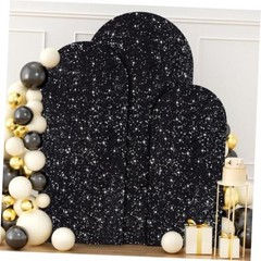 Set of 3 Arch Backdrop Cover Set of 3 – 6FT, 6.6FT, 7.2FT Black