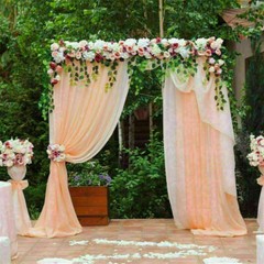 6/10/20 ft Adjustable Wedding Backdrop Stand Background Curtain Pipe Stage White