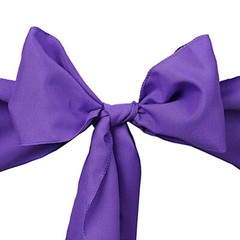 10 Purple Polyester CHAIR SASHES Ties Bows Wedding Party Ceremony Decorations
