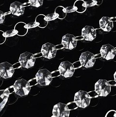 60pcs 17.5cm Teardrop Acrylic Crystal Beads Curtain Chandelier Garland Pendants